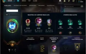 Conta Unranked com 107 skins e TODOS os champs