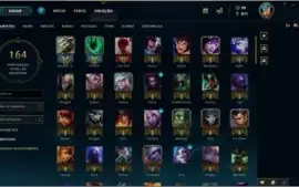 Conta League of Legends // Prata 3// +/-40Champ Skins Boas