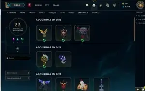 Conta LOL TOP Main LVL 682+57kk de Essência Azul+290skins