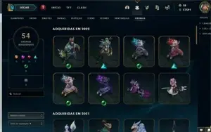 Conta LOL TOP Main LVL 682+57kk de Essência Azul+290skins