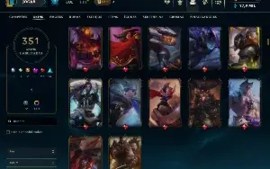Unranked com TODOS os champs e 351 Skins