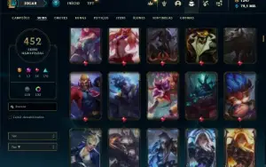 Ouro 4 com TODOS os champs e 452 Skins ( MAIN SUP )