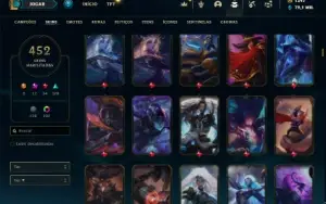 Ouro 4 com TODOS os champs e 452 Skins ( MAIN SUP )