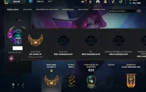 Ouro 4 com TODOS os champs e 452 Skins ( MAIN SUP )