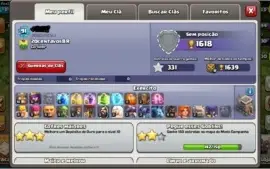 Conta Clash of CLans CV9 - 2.500 Gemas - 05 Construtores