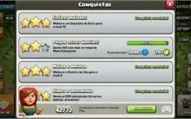 Conta Clash of CLans CV9 - 2.500 Gemas - 05 Construtores