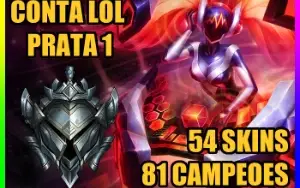🔹[Promo] Conta Lol 🔸 Prata 1 🌟 54 Skins 🔹 81 Campeoes 🔸