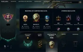 Conta platina 1 20 skins+