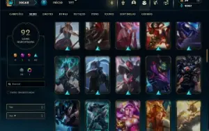 Ferro 2 com 150 Champs e 92 Skins ( ADC / SUP )