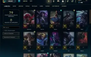 Ouro 4 com 36 Champs e 12 Skins
