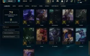 Ouro 4 com 36 Champs e 12 Skins