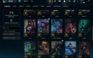 Ouro 4 com 36 Champs e 12 Skins