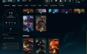 Ouro 4 com 36 Champs e 12 Skins