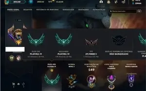 Conta Platina 4 com TODOS os champs e 213 Skins + 2 Raras