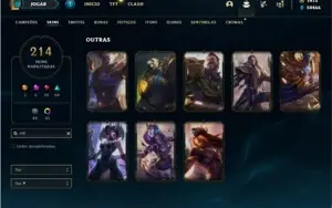 Conta Platina 4 com TODOS os champs e 213 Skins + 2 Raras