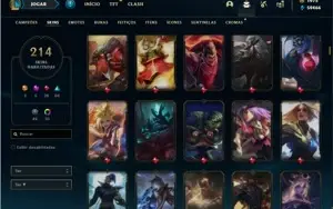 Conta Platina 4 com TODOS os champs e 213 Skins + 2 Raras