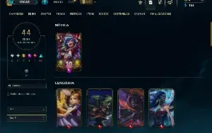 Ouro 4 com 80 Champs e 44 Skins ( ADC / MID / JG )
