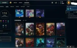 Conta Lol Platina 4 All Champs + Skins +13 Runas + 1 Smurf