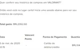 conta valorant d3 2k reais em skins