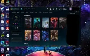 CONTA LEAGUE OF LEGENDS LV 214 + 75 SKINS