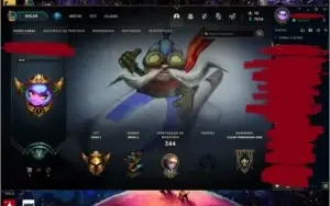 CONTA LEAGUE OF LEGENDS LV 214 + 75 SKINS