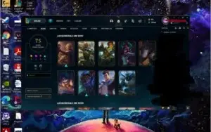 CONTA LEAGUE OF LEGENDS LV 214 + 75 SKINS