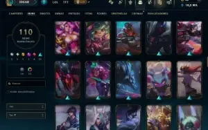 Prata 2 com TODOS os Champs e 110 Skins ( ADC / SUP )