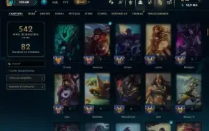 Prata 2 com TODOS os Champs e 110 Skins ( ADC / SUP )