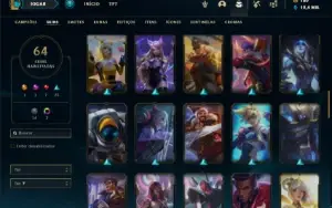 Conta ouro 4 com 80 Champs e 64 Skins ( MAIN SUP )