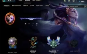 Conta Diamante IV MMR bom, 72 champions, 39 skins