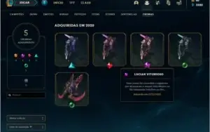 Conta DIAMANTE 1 e DIAMANTE 3, (ex mestre), 9 skins,43 champ