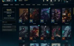 Unranked com 65 Champs e 29 Skins ( MID / JG )