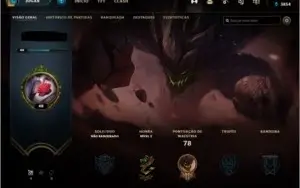CONTA ANTIGA UNRANKED LVL 48 COM 9 SKINS