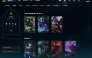 CONTA ANTIGA UNRANKED LVL 48 COM 9 SKINS