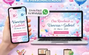Convite Digital Personalizado + Site de Confirmação de Prese