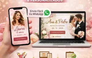 Convite Digital Personalizado + Site de Confirmação de Prese