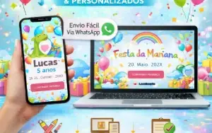Convite Digital Personalizado + Site de Confirmação de Prese