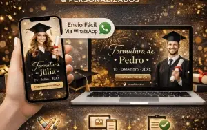 Convite Digital Personalizado + Site de Confirmação de Prese