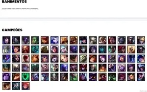 Conta ferro 1 com 78 Champs e 51 Skins + 110 Espolios