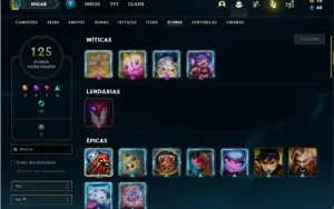 Conta ferro 1 com 78 Champs e 51 Skins + 110 Espolios
