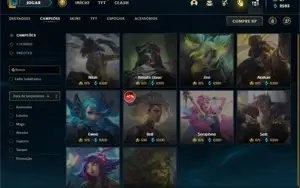 Conta diamante 4 com 155 Champs e 167 Skins + 7 Vitoriosas