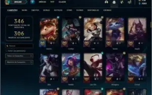 Conta platina 4 (MAIN SUP), com 141 champs e 146 skins