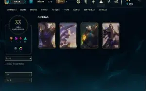 Ouro 4 com 60 Champs e 33 Skins +4 Vitoriosas