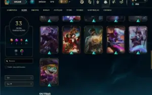 Ouro 4 com 60 Champs e 33 Skins +4 Vitoriosas