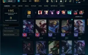 Ouro 4 com 60 Champs e 33 Skins +4 Vitoriosas
