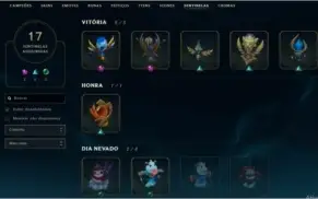 Conta LoL Plat 3/Todos os campeões/126 skins/ lvl 100