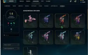 conta league of legends diamante 3 faltam 6 champs 92 skins