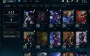 Conta plat 2 com TODOS os champs e 105 skins  MAIN ADC / MID