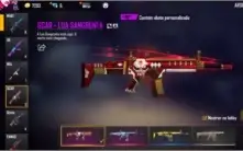 Conta de FF LV 51 gemada com várias skins itens passes
