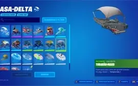 CONTA FORTNITE COM ASA DELTA TUBARÃO MAKO